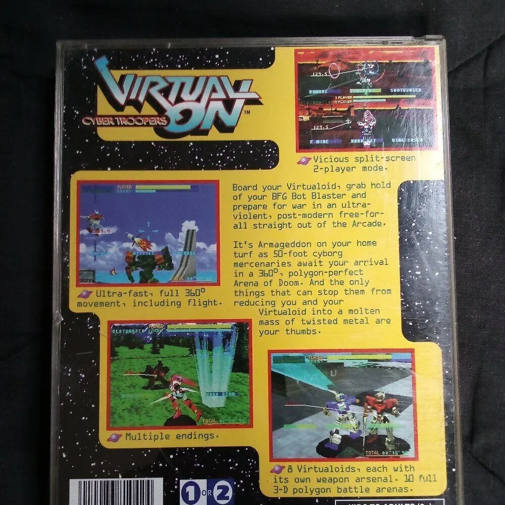 Virtual On Cyber Troopers Sega Saturn Game CIB Registration Card